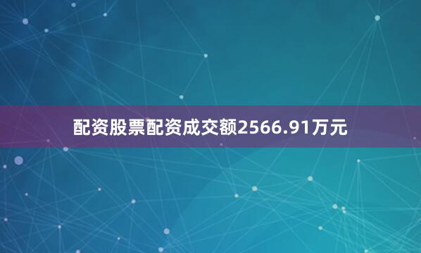 配资股票配资成交额2566.91万元